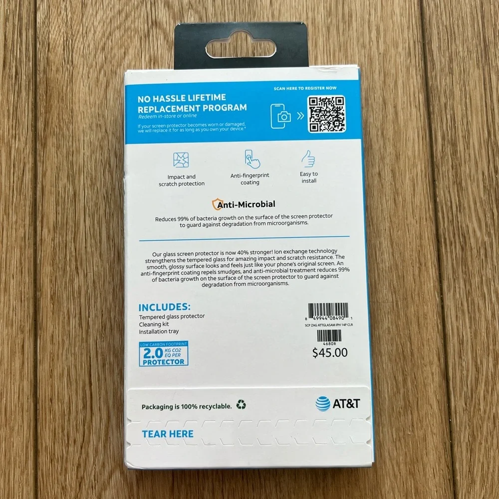 AT&T Tempered Glass Screen Protector - iPhone 14 Pro